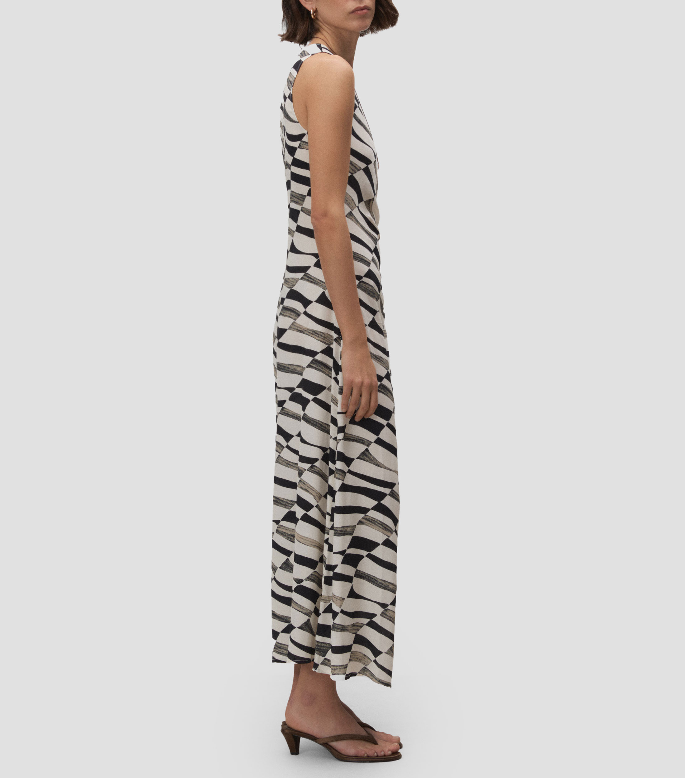 Vestido largo estampado Mujer
